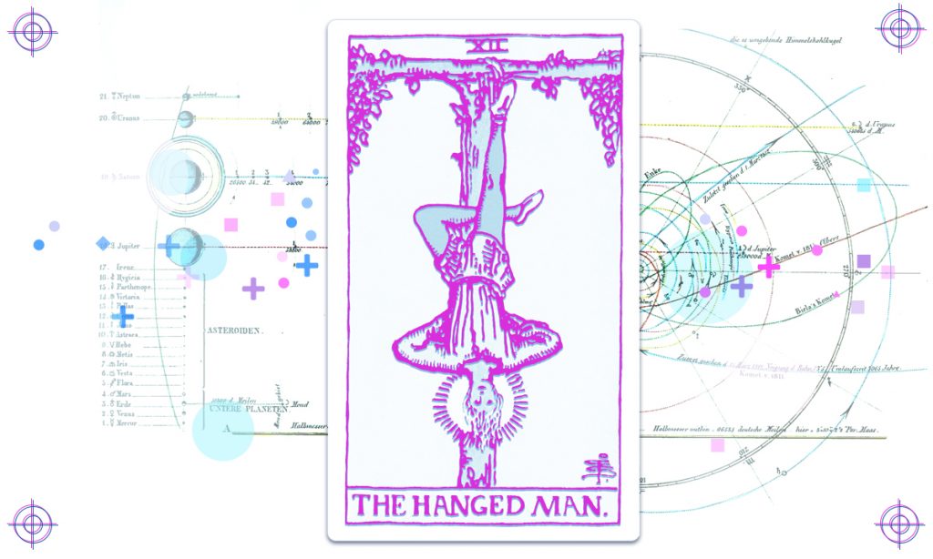 Tarot Card showing the Hanged Man