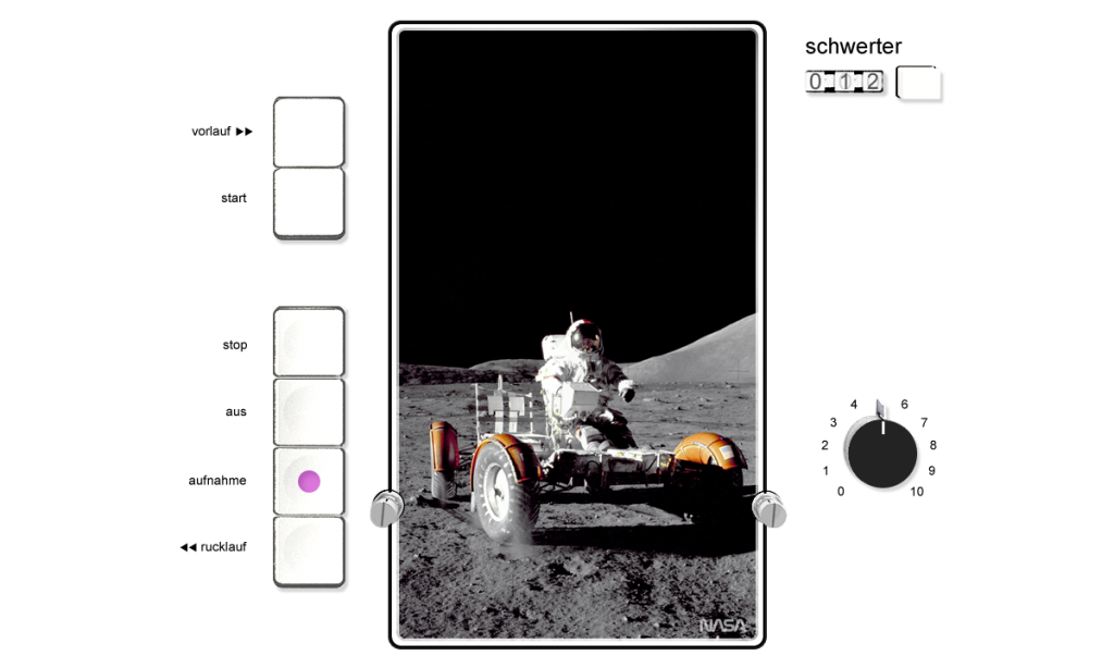 The Lunar Roving Vehicle being driven on the moon by mission commander Eugene Cernan during Apollo 17 
